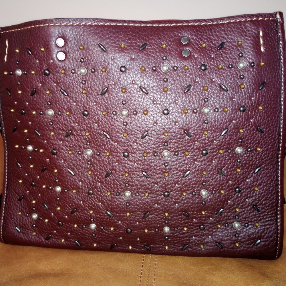 Coach 1941 Prairie Rivets Rogue Oxblood Bag